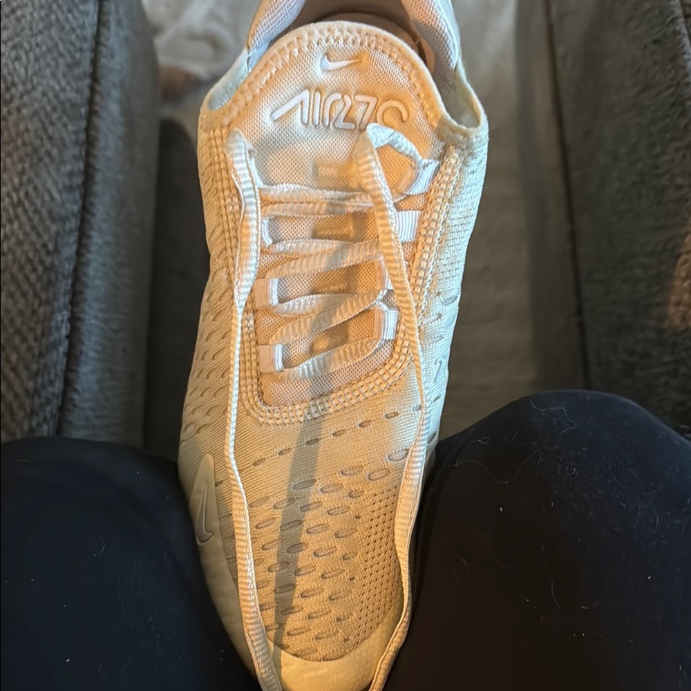 Nike Air Max 270 Cream and Yellow Sneakers - Picture 2 of 5